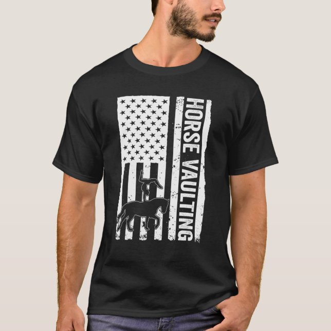 Camiseta Cavaleiro de Saltos com Cavalos de Salto com Bande (Frente)