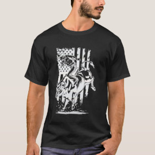 Camiseta Cavaleiro de Touro, Gráfico de Rodeio de Cowboy, D