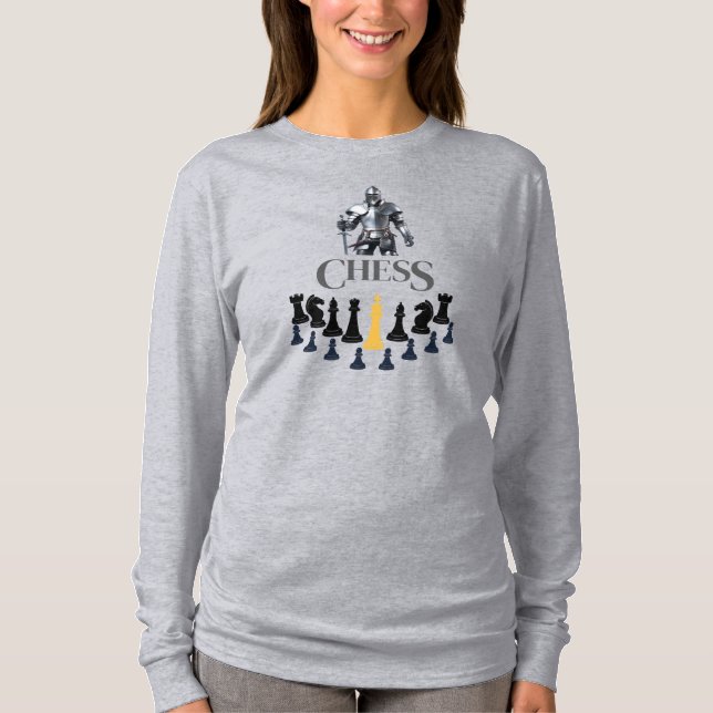 Camiseta Cavaleiro de Xadrez com Espada (Frente)