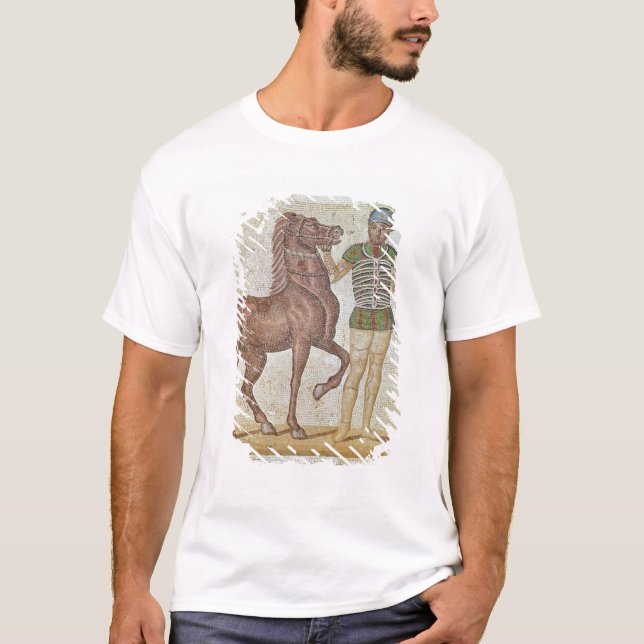 Camiseta Cavaleiro do cavalo em cores de competência (Frente)