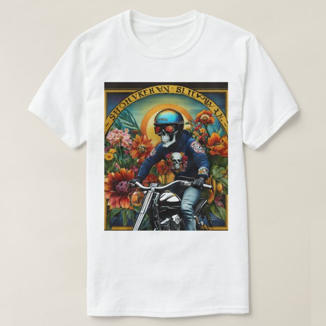 Camiseta "Cavaleiro do Crânio: Uma Corrida Negrito Através  (Frente do Design)