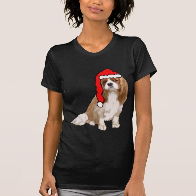 Camiseta Cavaleiro do Natal do Rei Charles Spaniel (Frente)