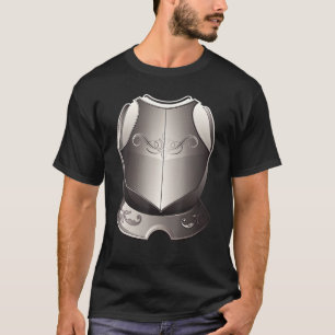 Camiseta Cavaleiro Em Armadura Brilhante Histo Da Idade Méd
