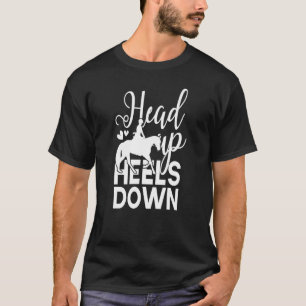 Camiseta Cavaleiro Equestre de Equitação com Cabeça Levanta