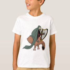 Camiseta Cavaleiro escuro que joga a harpa