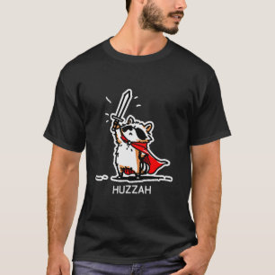 Camiseta Cavaleiro Guaxinim Huzzah Citação Engraçada de Esp
