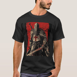 Camiseta Cavaleiro, Guerreiro Templário de Deus, Cruzador G