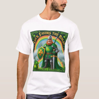 Camiseta Cavaleiro Irlandês Sortudo - Rua. Dia de Patrick