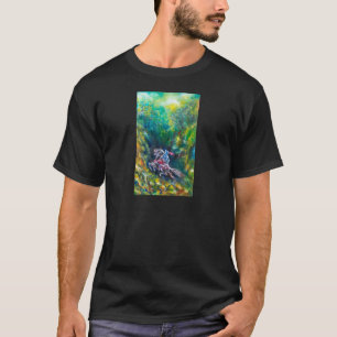 CAMISETA CAVALEIRO LANCELOT, EQUITAÇÃO NA FLORESTA VERDE