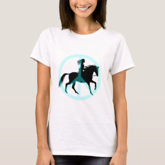 Camiseta Cavaleiro legal do cavalo do símbolo de paz