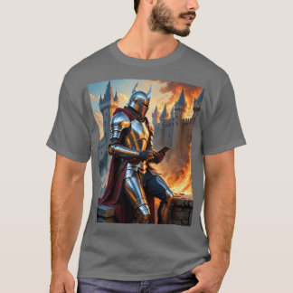 Camiseta Cavaleiro Medieval Engraçado No Telefone