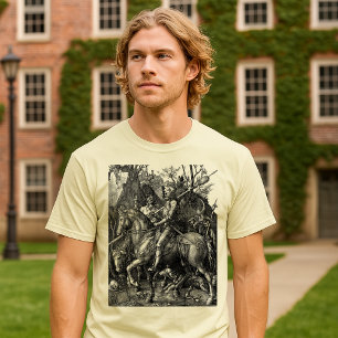 Camiseta Cavaleiro, Morte e o Diabo por Albrecht Dürer