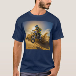 Camiseta Cavaleiro Motocross a Andar nas Dunas