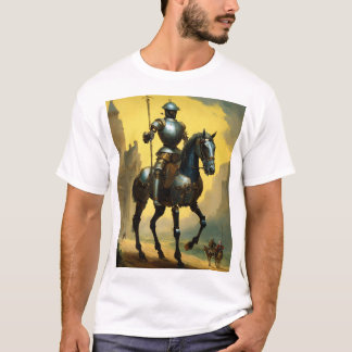 Camiseta Cavaleiro na Armadura Brilhante: Guerreiro Vintage