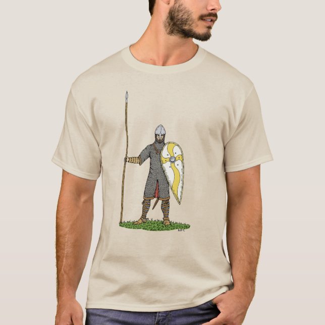 Camiseta Cavaleiro Normando Medieval Por Volta de 1066 (Frente)