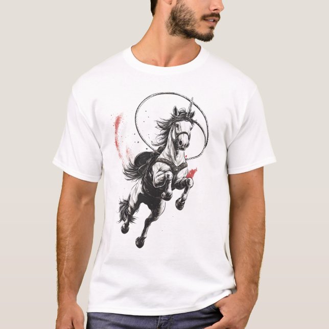 Camiseta Cavaleiro Ocidental Unicórnio (1) (Frente)