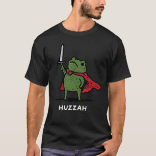Camiseta Cavaleiro Sapo Huzzah Citação Engraçada de Espada