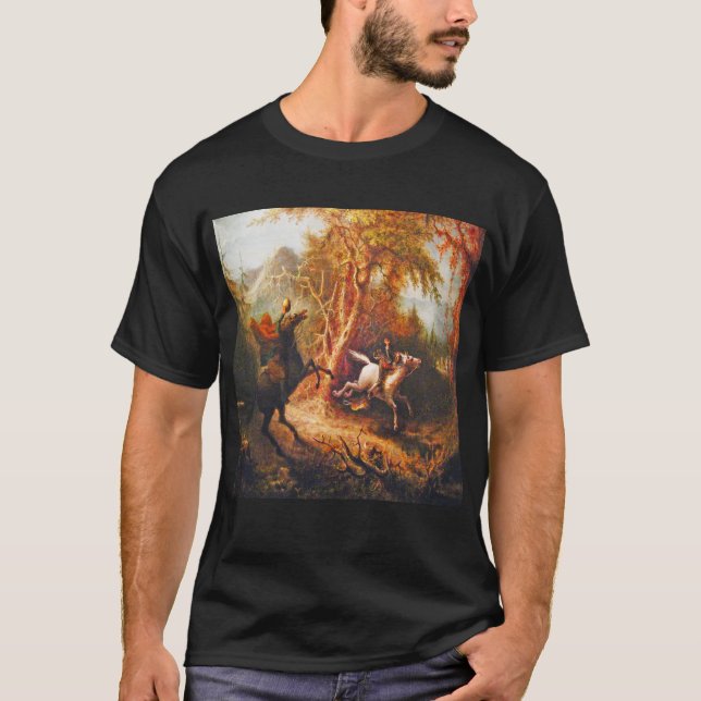 Camiseta Cavaleiro Sem Cabeça Perseguindo Crana De Ichabod (Frente)