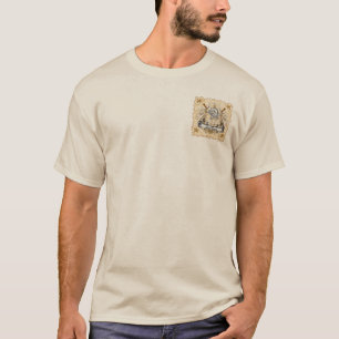Camiseta Cavaleiro sépia Sobrenome do escudo