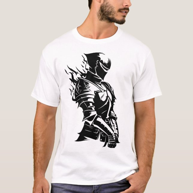 Camiseta Cavaleiro Sombra Flaming (Frente)