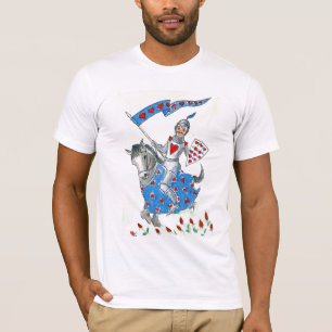 Camiseta "Cavaleiro t-shirt na armadura de brilho"