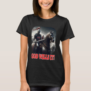 Camiseta Cavaleiro Templário Deus Quer Isso em Cavaleiro da