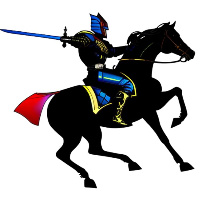 Camiseta Cavaleiro Vibrante (Criador carregado)