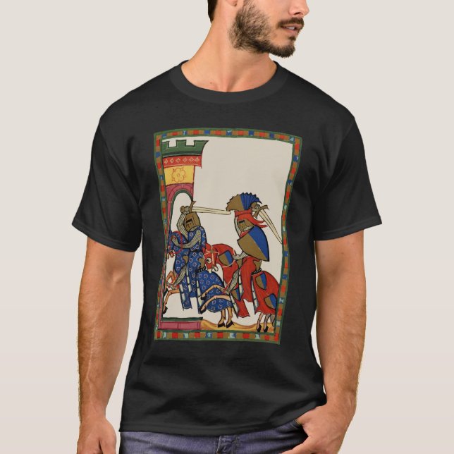 Camiseta Cavaleiros A Armazenar O Castelo, 14 Century (Frente)