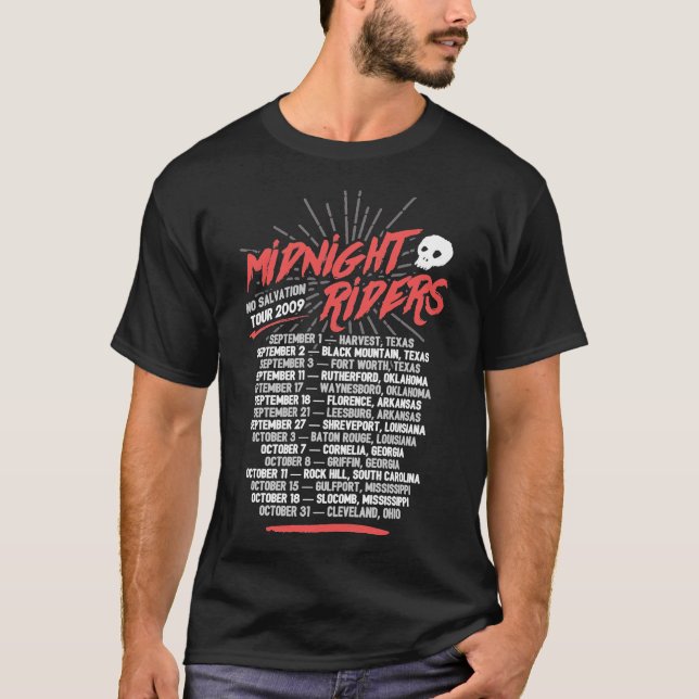 Camiseta Cavaleiros da Meia-Noite - Turnê de Salvação Cláss (Frente)