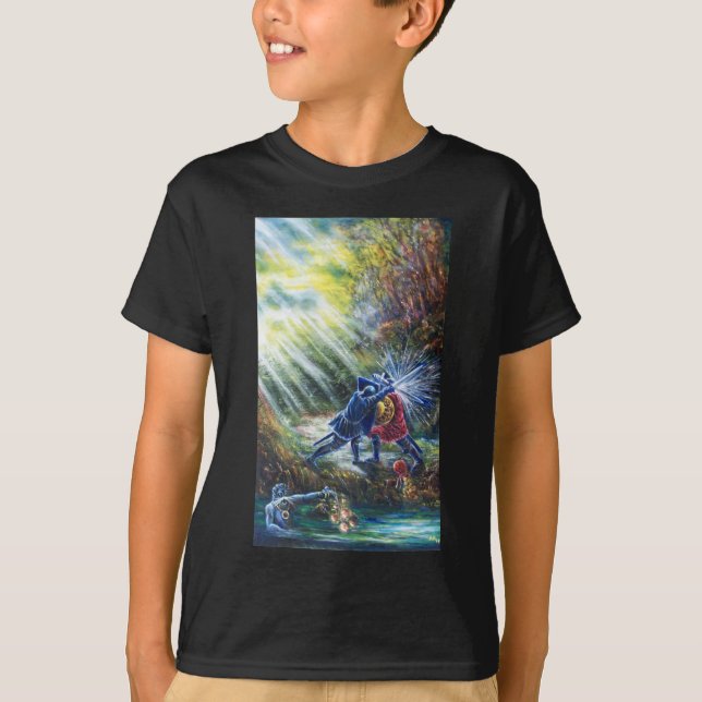 Camiseta Cavaleiros de Luta ROSA, Dinheiro e Diabo ESQUECID (Frente)