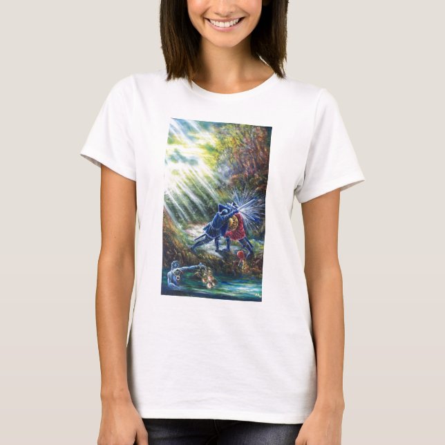 Camiseta Cavaleiros de Luta ROSA, Dinheiro e Diabo ESQUECID (Frente)