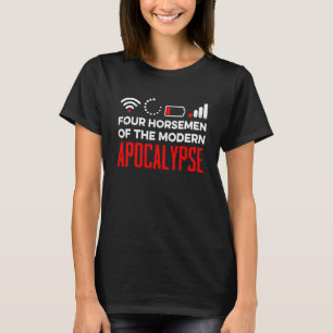 Camiseta Cavaleiros Do Apocalipse Moderno Gamer Sarcástico