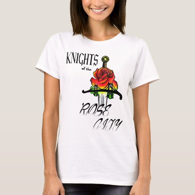 Camiseta Cavaleiros do t-shirt das mulheres da cidade do (Frente)
