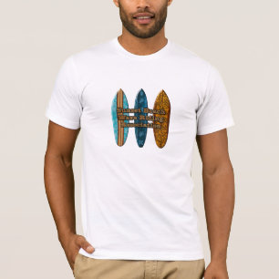 Camiseta Cavaleiros havaianos da onda das prancha da praia