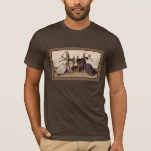 Camiseta cavaleiros medievais a cavalo que jousting