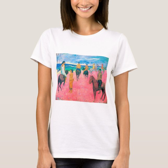 Camiseta Cavaleiros na praia, Gauguin (Frente)