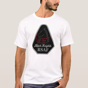 CAMISETA CAVALEIROS PRETOS RSAF DA FORÇA AÉREA DE SINGAPO