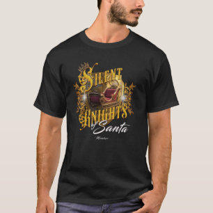 Camiseta Cavaleiros Silenciosos de Papai Noel 🎅 Trenó de N