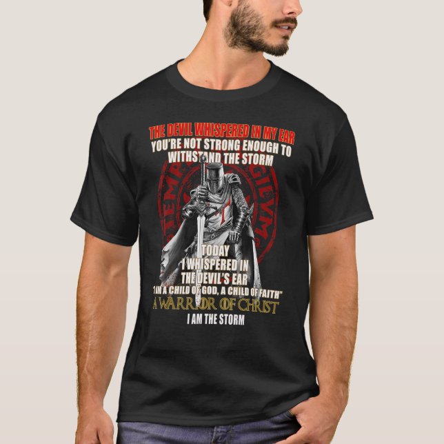 Camiseta Cavaleiros Templários 3 Soldados Cristãos Cruzados (Frente)