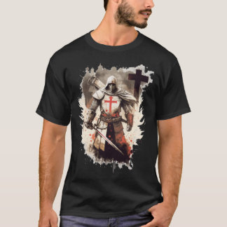 Camiseta Cavaleiros Templários Católicos Cruz Templária