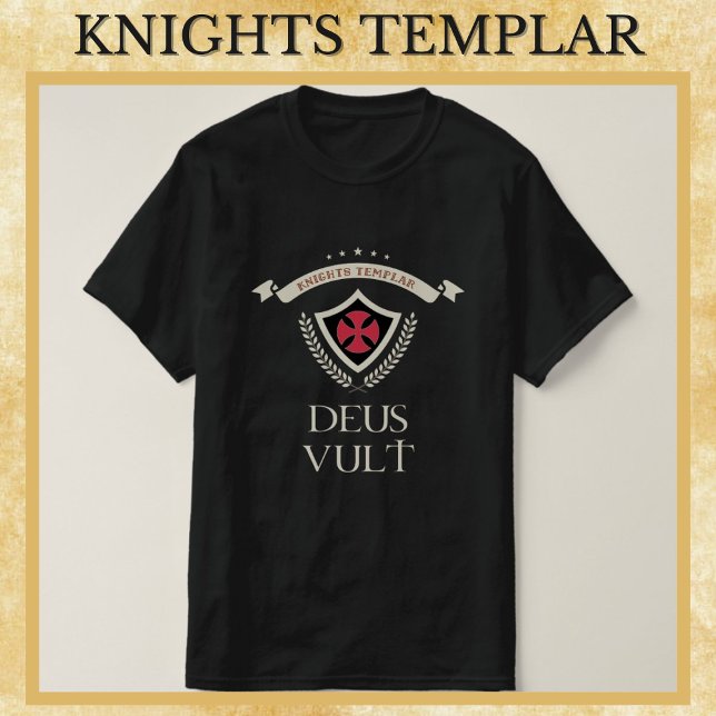 Camiseta Cavaleiros Templários DEUS VULT Guerreiro Medieval (Criador carregado)