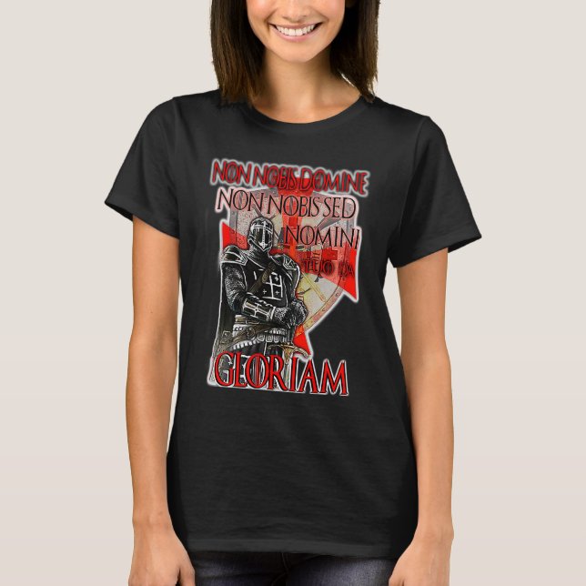 Camiseta Cavaleiros Templários Não Nobis Gloriam Crusader C (Frente)