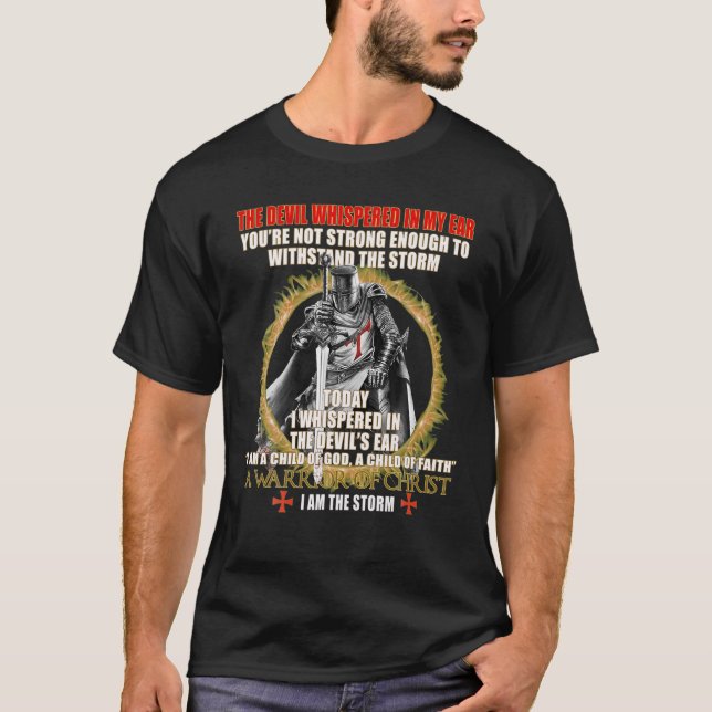 Camiseta Cavaleiros Templários T Juramento Por Deus - Crist (Frente)