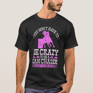 Camiseta Cavalga de Barril Caçadora de Lata Louca Rodeio de