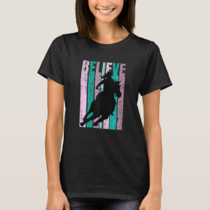Camiseta Cavalgada de Cavalo Roxo Feminina Motivacional Cav