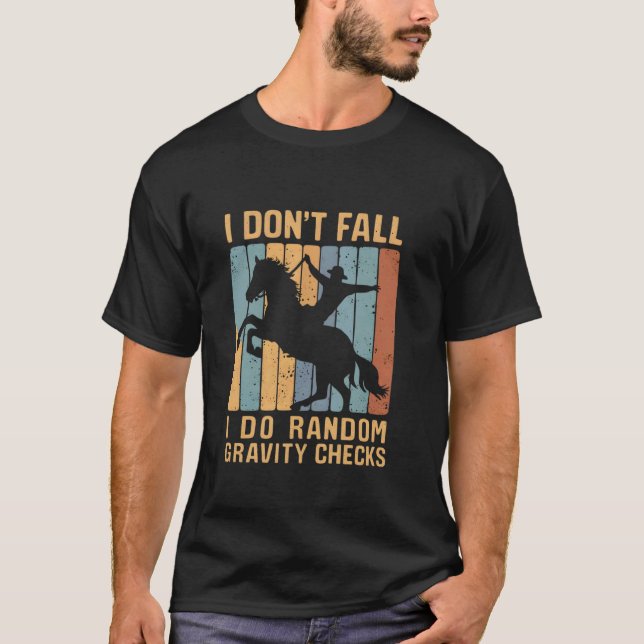 Camiseta Cavalgada engraçada caindo amante de cavalos Eques (Frente)
