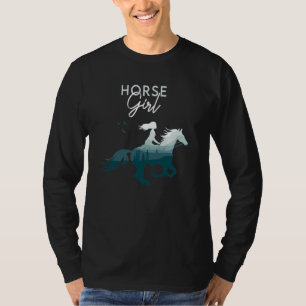 Camiseta Cavalgada Equestre para Menina Cavalo & Mulher Equ