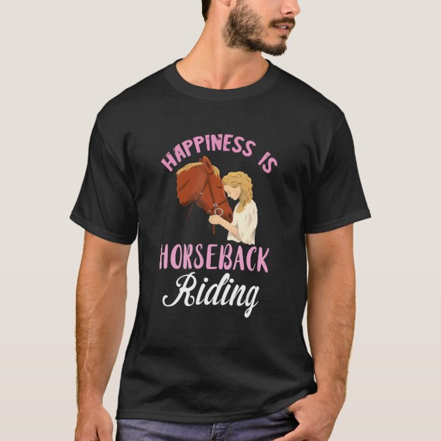 Camiseta Cavalgada Feliz Cavalo Cavaleiro (Frente)