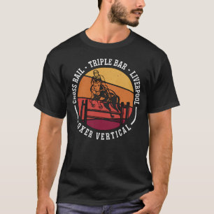 Camiseta Cavalgada Retro de Três Barras Cruzadas Amo Cavalg
