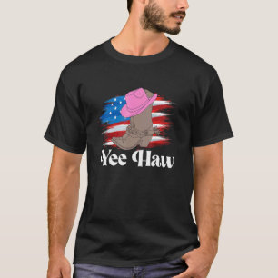Camiseta Cavalgada Rodeio Cavalgando Cowgirl EUA Yee haw 1